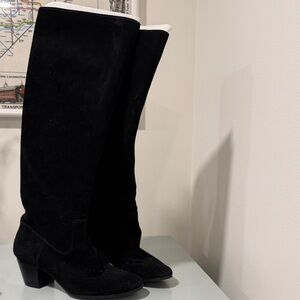 Michael Kors Black Suede Over-the-Knee Boots